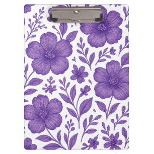 Porte-bloc motif floral pourpre