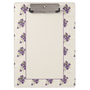 Porte-bloc Motif floral violet Art Nouveau