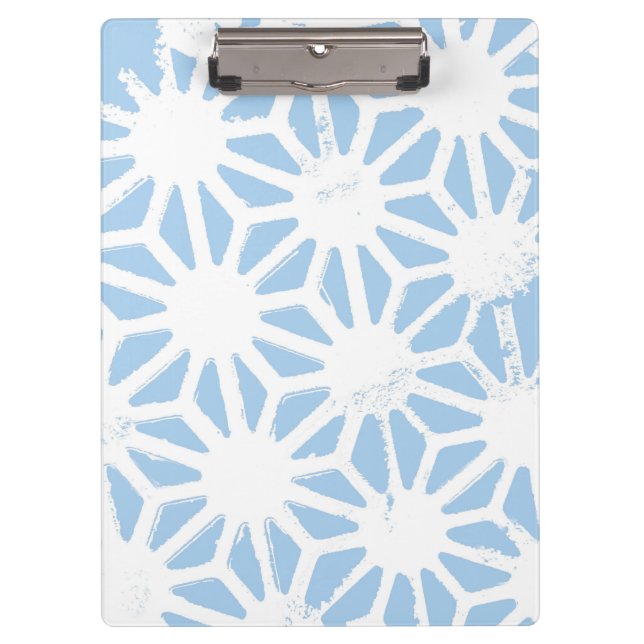 Porte-bloc Motif géométrique bleu pâle (Devant)