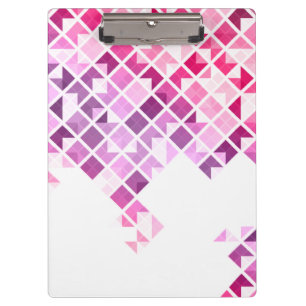 Porte-bloc Motif géométrique de pourpre, rose et blanc