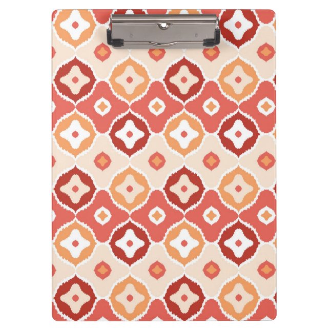 Porte-bloc Motif géométrique d'ikat d'or (Devant)