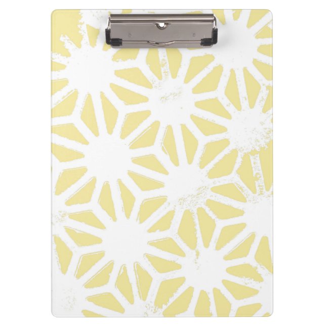 Porte-bloc Motif géométrique jaune citron (Devant)