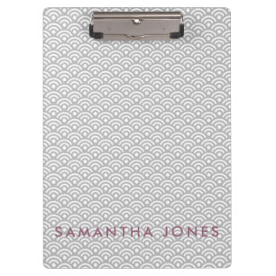 Porte-bloc Motif japonais gris cadeau de bureau personnalisé
