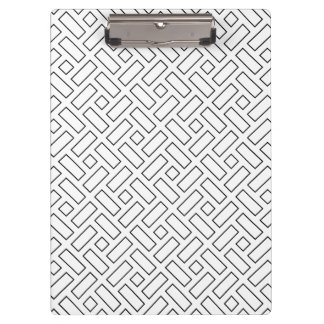 Porte-bloc Motif linéaire noir et blanc - blanc