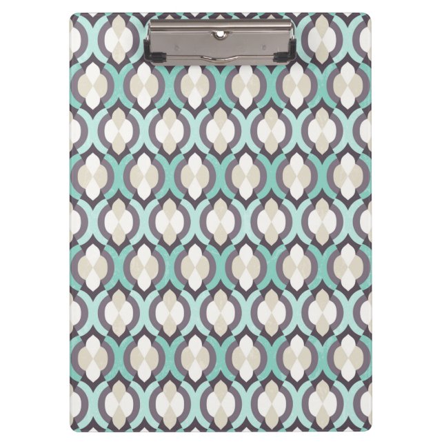 Porte-bloc Motif marocain turquoise (Devant)