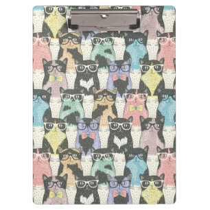 Porte-bloc Motif mignon de chats de hippie