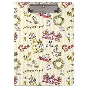 Porte-bloc Motif mignon de scène de plage