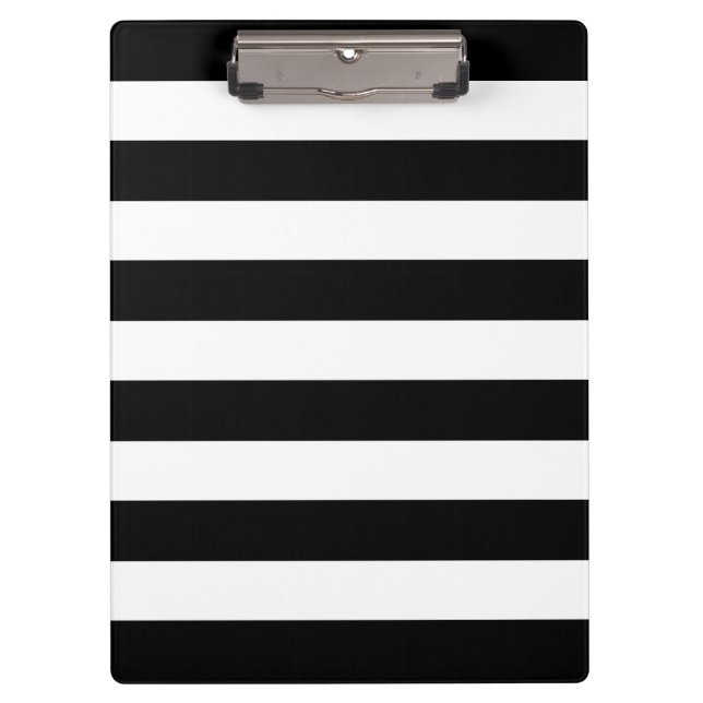 Porte-bloc Motif moderne en Gras Noir et Blanc (Devant)
