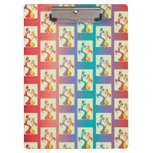 Porte-bloc Motif moderne rouge, violet et bleu Tulip Couple