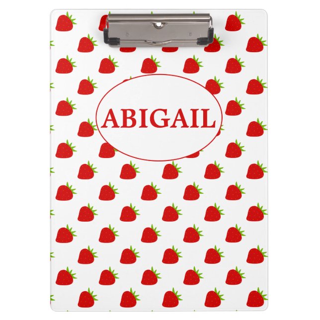 Porte-bloc Motif mûre fraise | Personnalisé (Devant)