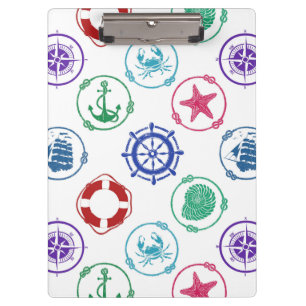 Porte-bloc Motif nautique coloré