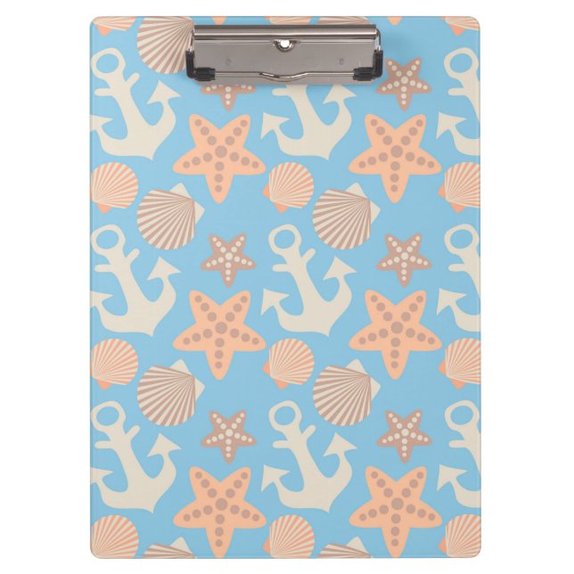 Porte-bloc Motif nautique en pastel (Devant)