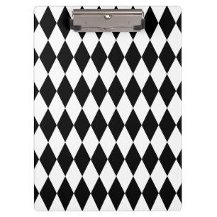 Porte-bloc Motif noir et blanc de harlequin de diamant