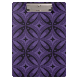 Porte-bloc Motif Rétro de Couleur Violet Foncé