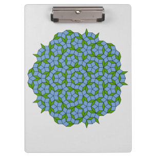 Porte-bloc Motif Rhombus Penrose vert et bleu
