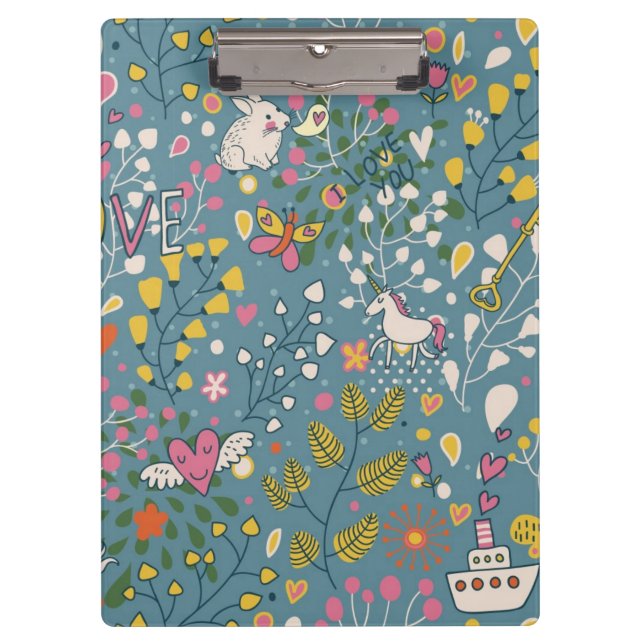 Porte-bloc Motif romantique abstrait avec la bande dessinée (Devant)