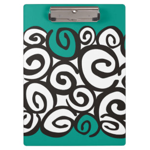Porte-bloc Motif Spirales Noir & Blanc + vos idées