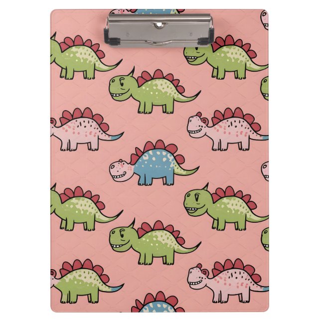 Porte-bloc Motif transparent de dinosaure mignon (Devant)