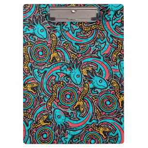 Porte-bloc Motif tribal aztèque axolotl Xolotl mythologie boh