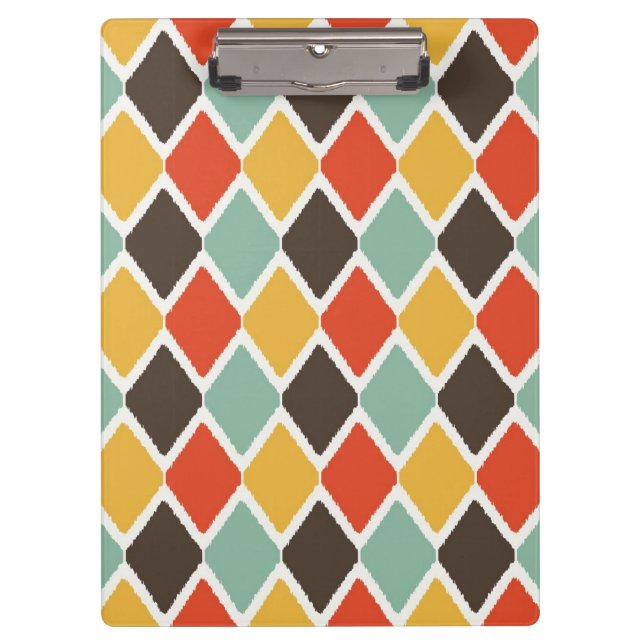 Porte-bloc Motif tribal de mode d'ikat moderne (Devant)