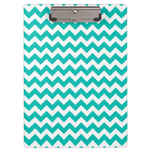 Porte-bloc Motif turquoise blanc Chevron Zig-Zag