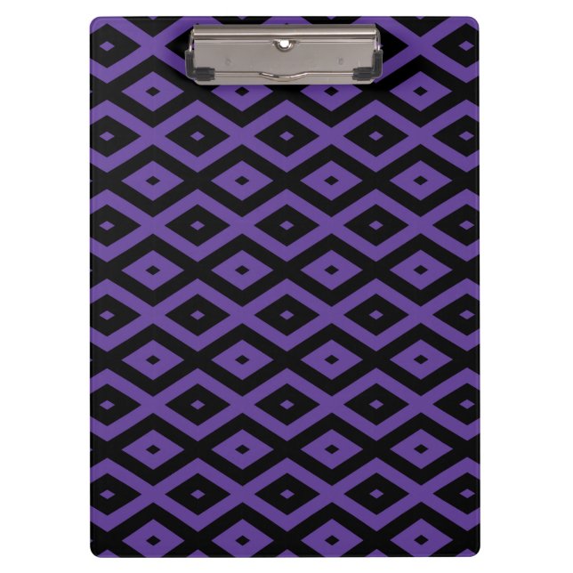 Porte-bloc Motif violet et diamant noir (Devant)