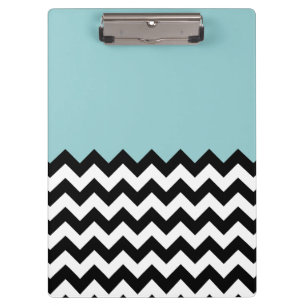 Porte-bloc Motif Zigzag noir et blanc, Chevron, Bleu