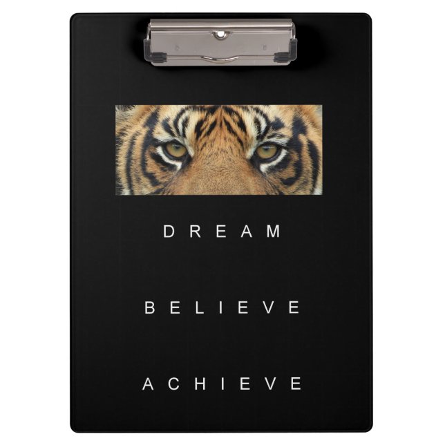 Porte-bloc Motivation Inspiration de succès Cool Tiger yeux (Devant)