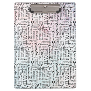 Porte-bloc Mots d'affirmation Word Art