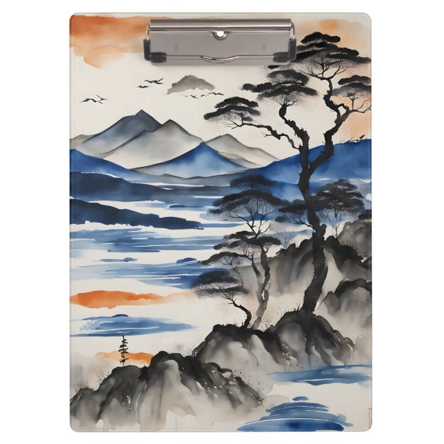 Porte-bloc Mountain Lake et Sunrise (Devant)