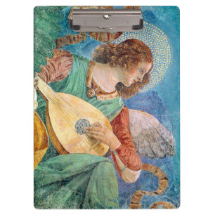 Porte-bloc Musical angel playing guitar