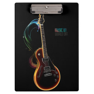 Porte-bloc musique de guitare sur