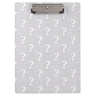 Porte-bloc Mystère point de question énigme puzzle gris clair