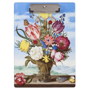 Porte-bloc Nature morte florale de l'Âge d'or néerlandais vin