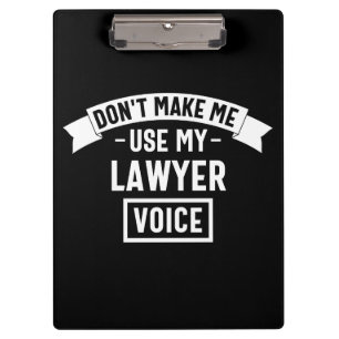 Porte-bloc Ne me fais pas utiliser ma voix d'avocat