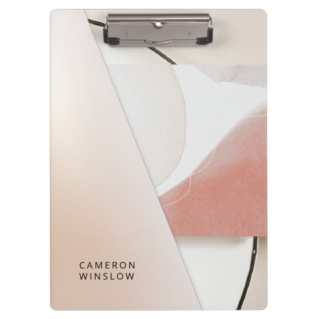 Porte-bloc Neutre Tonalité Terre moderne Abstrait (Devant)