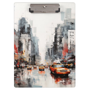 Porte-bloc New York, paysage peint.