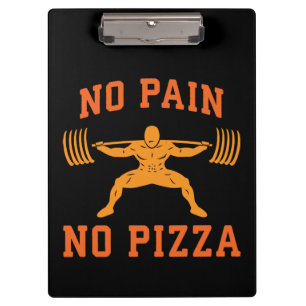 Porte-bloc No Pain, No Pizza - Carbes - Amusant Entraînement