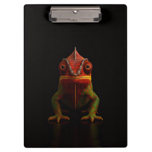 Porte-bloc noir 4 Luxe, caméléon panthère