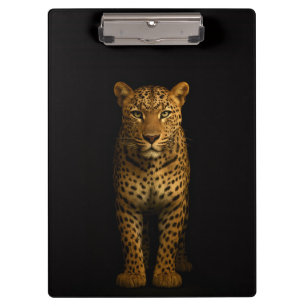 Porte-bloc noir 4 Luxe, Léopard majestueux