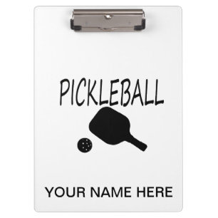 Porte-bloc noir de palette et de boule du pickleball W