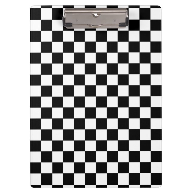 Porte-bloc Noir et blanc Checkered (Devant)