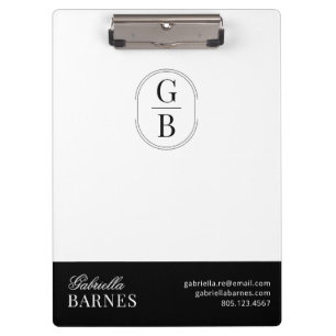 Porte-bloc Noir et blanc minimaliste moderne