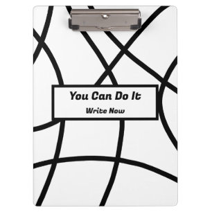 Porte-bloc noir et blanc moderne minimaliste Abstrait