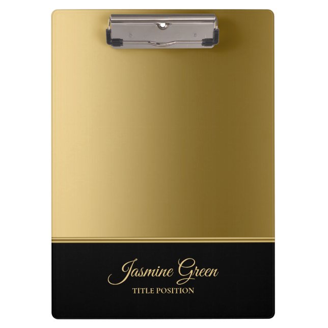 Porte-bloc Noir Et Or Design (Devant)