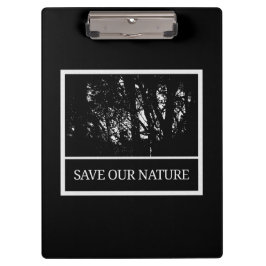 Porte-bloc noir – « Sauvegardons notre nature »