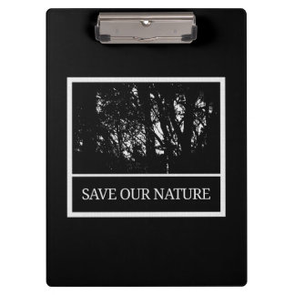 Porte-bloc noir – « Sauvegardons notre nature »