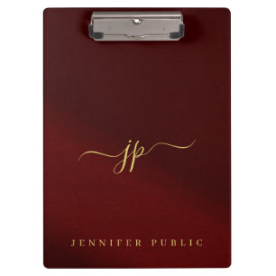 Porte-bloc Nom de script de calligraphie Monogramme de texte