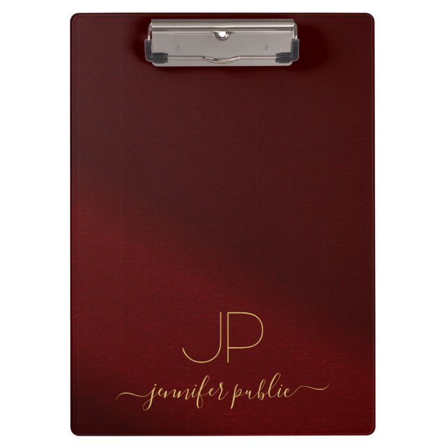 Porte-bloc Nom de script manuscrit élégant monogramme de text (Devant)