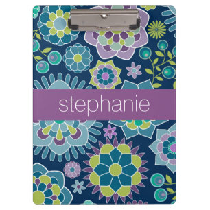 Porte-bloc Nom floral de coutume de motif de ressort coloré